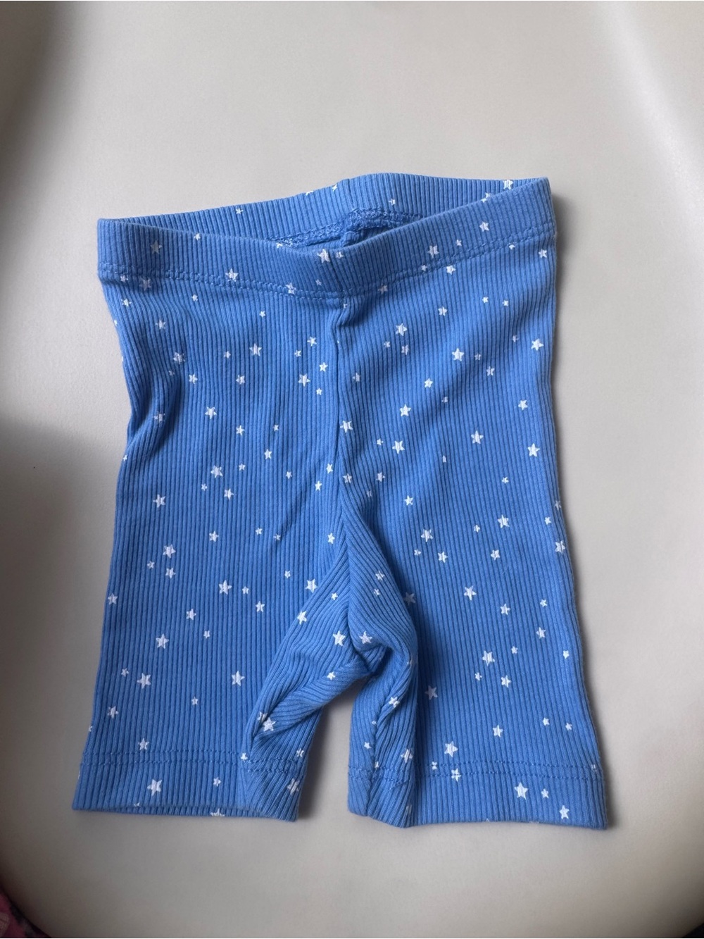 Cat & Jack Blue Ribbed Star-Print Bike Shorts